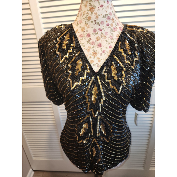 Vintage Stenay beaded top NWT - Picture 6 of 9